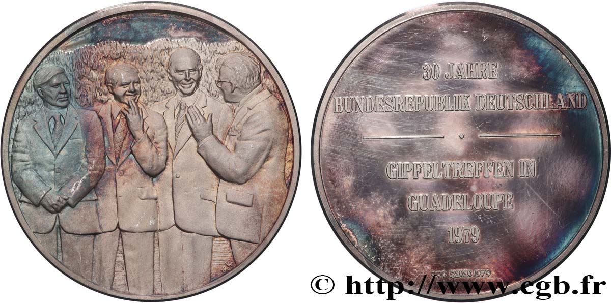 RÉPUBLIQUE FÉDÉRALE D ALLEMAGNE Médaille, Sommet de Guadeloupe  BE
