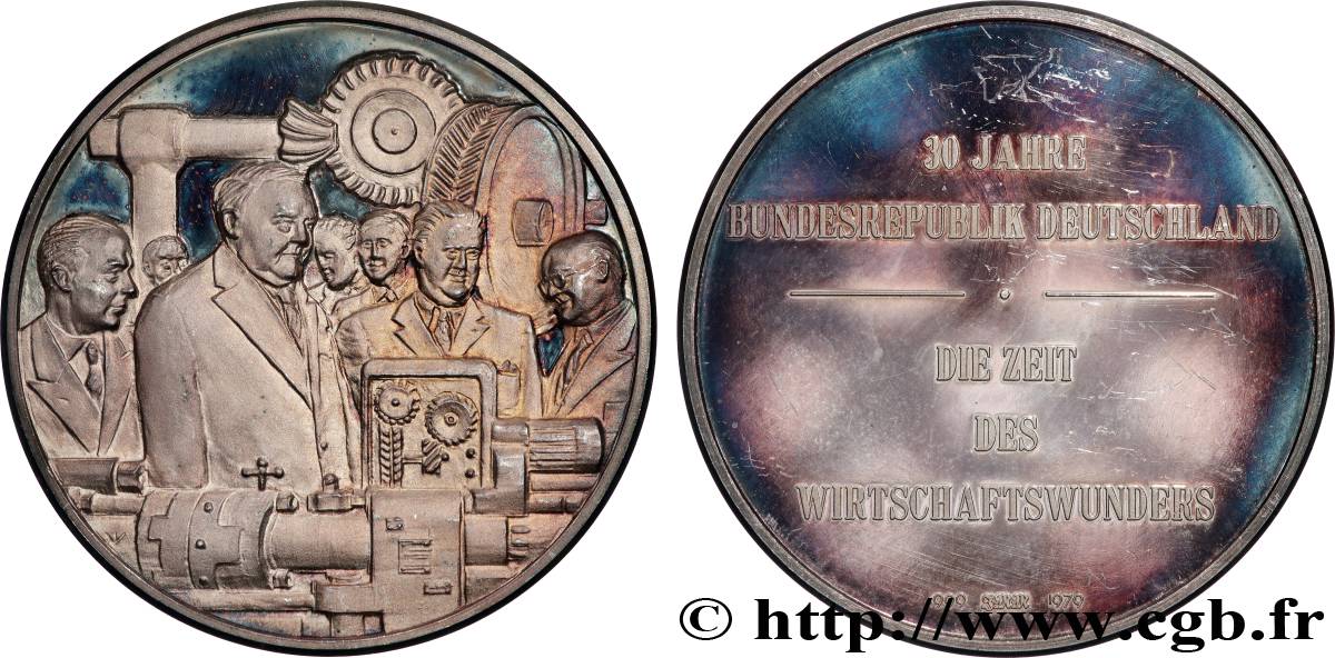 RÉPUBLIQUE FÉDÉRALE D ALLEMAGNE Médaille, Wirtschaftswunder, l’heure du miracle économique  Prueba