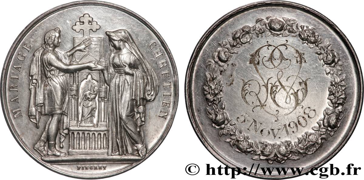 AMOUR ET MARIAGE Médaille, Mariage chrétien SPL/q.SPL