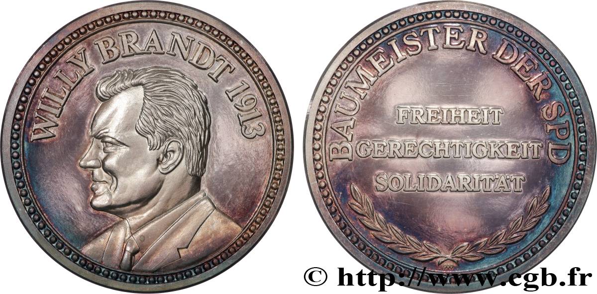 RÉPUBLIQUE FÉDÉRALE D ALLEMAGNE Médaille, Willy Brandt  Prueba