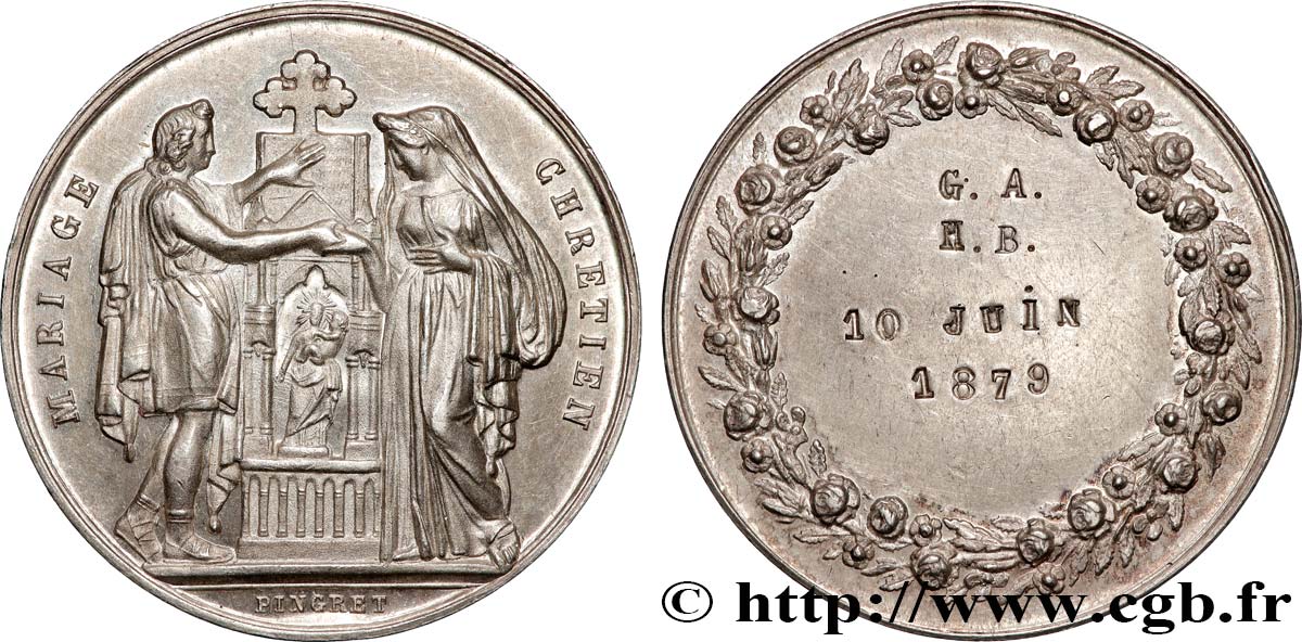AMOUR ET MARIAGE Médaille, Mariage chrétien SUP/TTB+