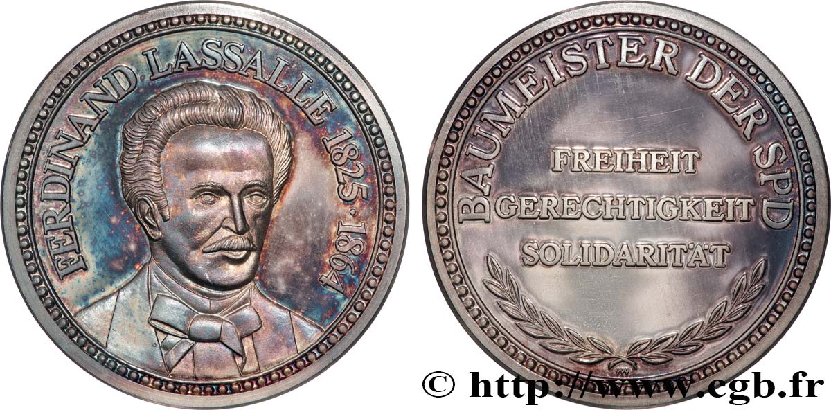 RÉPUBLIQUE FÉDÉRALE D ALLEMAGNE Médaille, Ferdinand Lasalle  BE