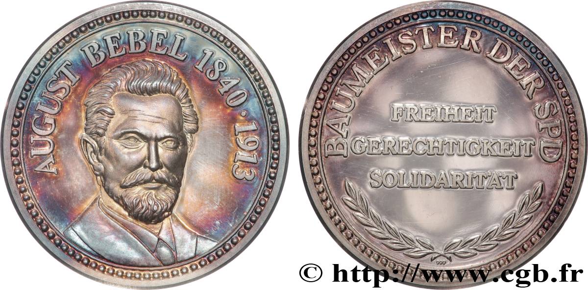 RÉPUBLIQUE FÉDÉRALE D ALLEMAGNE Médaille, August Bebel BE