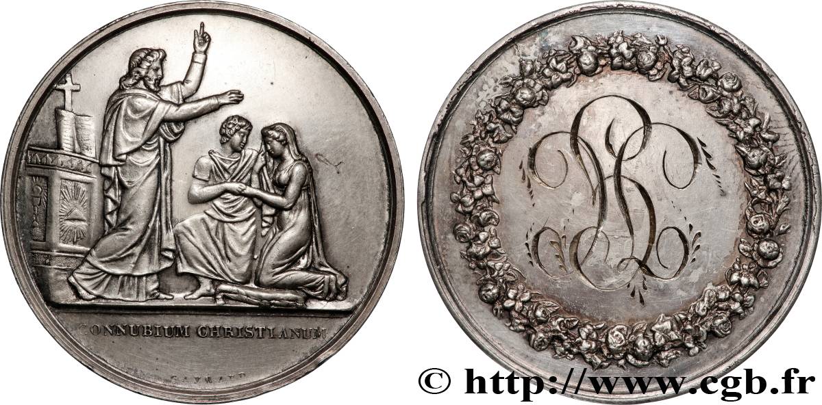 AMOUR ET MARIAGE Médaille de mariage, Connubium Christianum TTB+
