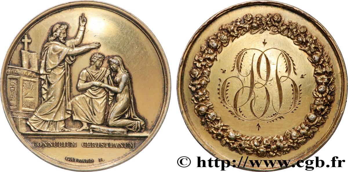 AMOUR ET MARIAGE Médaille de mariage, Connubium Christianum TTB+