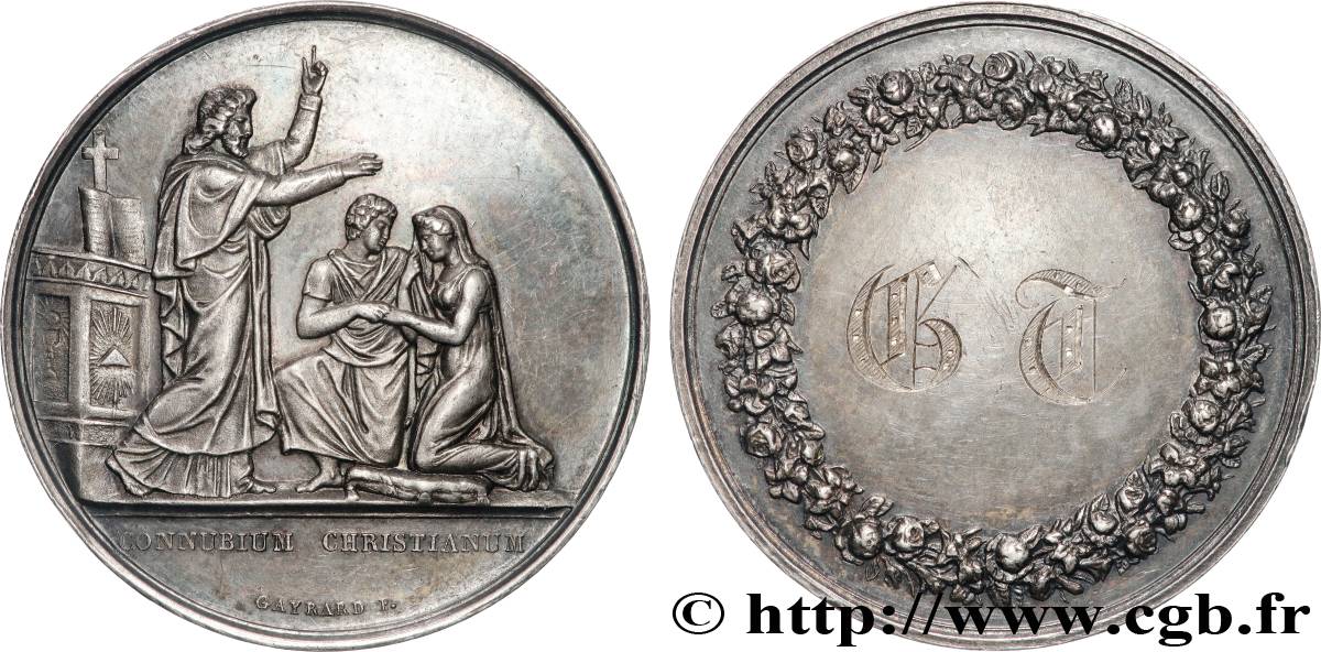 AMOUR ET MARIAGE Médaille de mariage, Connubium Christianum TTB+