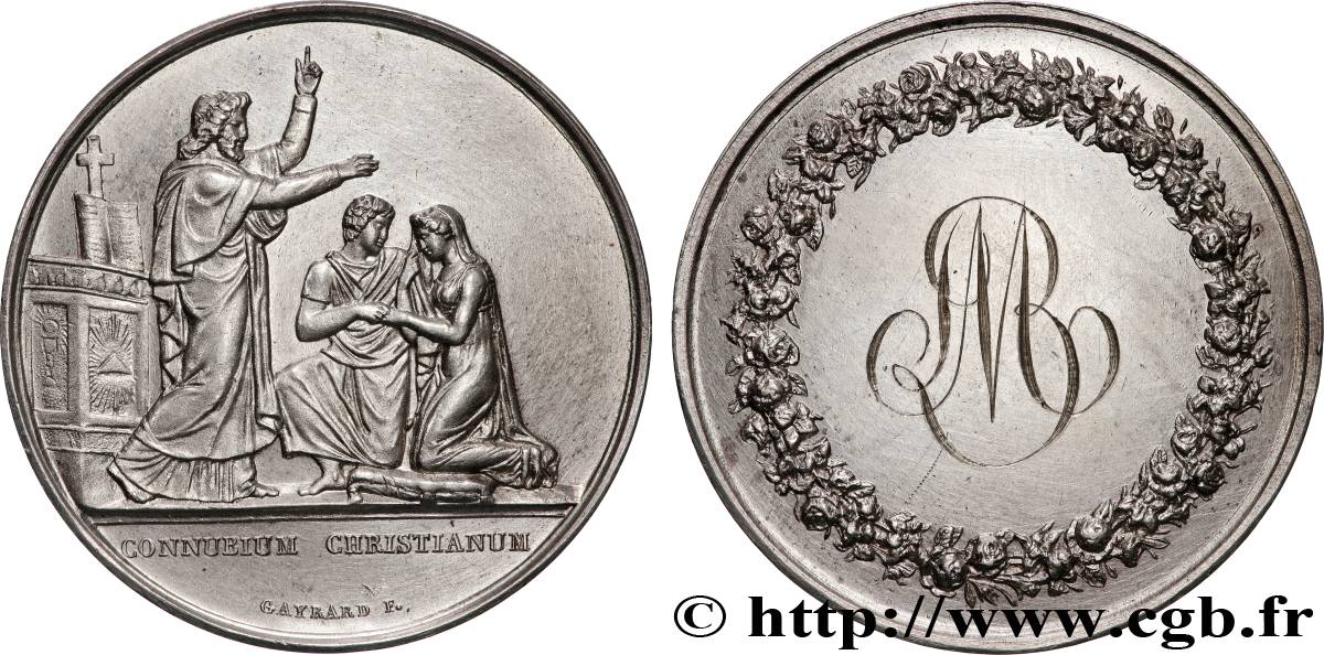 AMOUR ET MARIAGE Médaille de mariage, Connubium Christianum TTB+