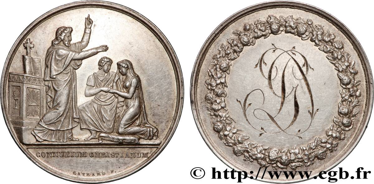 AMOUR ET MARIAGE Médaille de mariage, Connubium Christianum TTB+