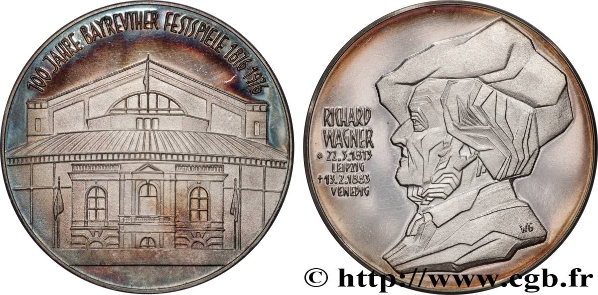 RÉPUBLIQUE FÉDÉRALE D ALLEMAGNE Médaille, Centenaire du festival de Bayreuth  BE