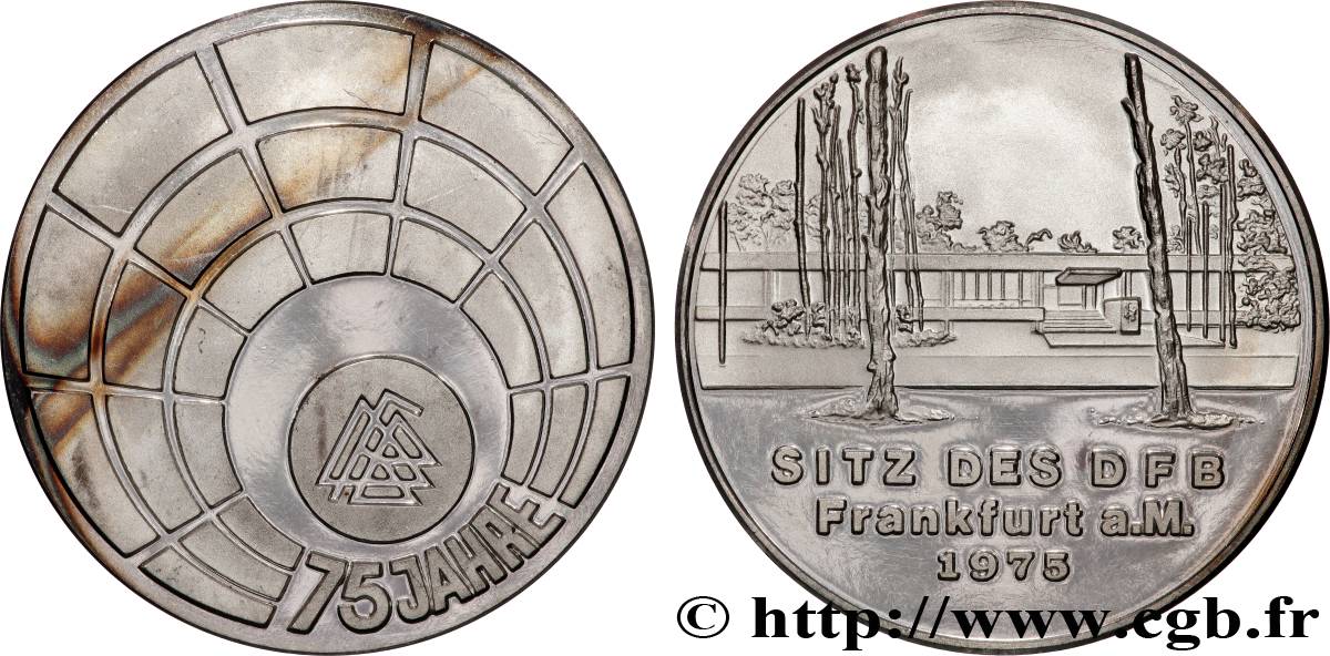 RÉPUBLIQUE FÉDÉRALE D ALLEMAGNE Médaille, 75ème anniversaire de la Fédération allemande de football Proof set