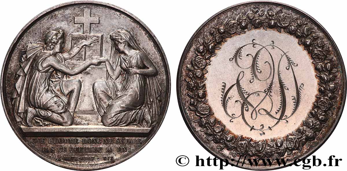 AMOUR ET MARIAGE Médaille de mariage TTB+