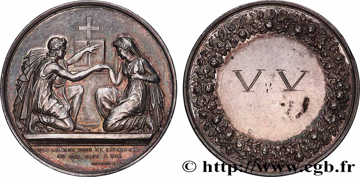 AMOUR ET MARIAGE Médaille de mariage TTB+