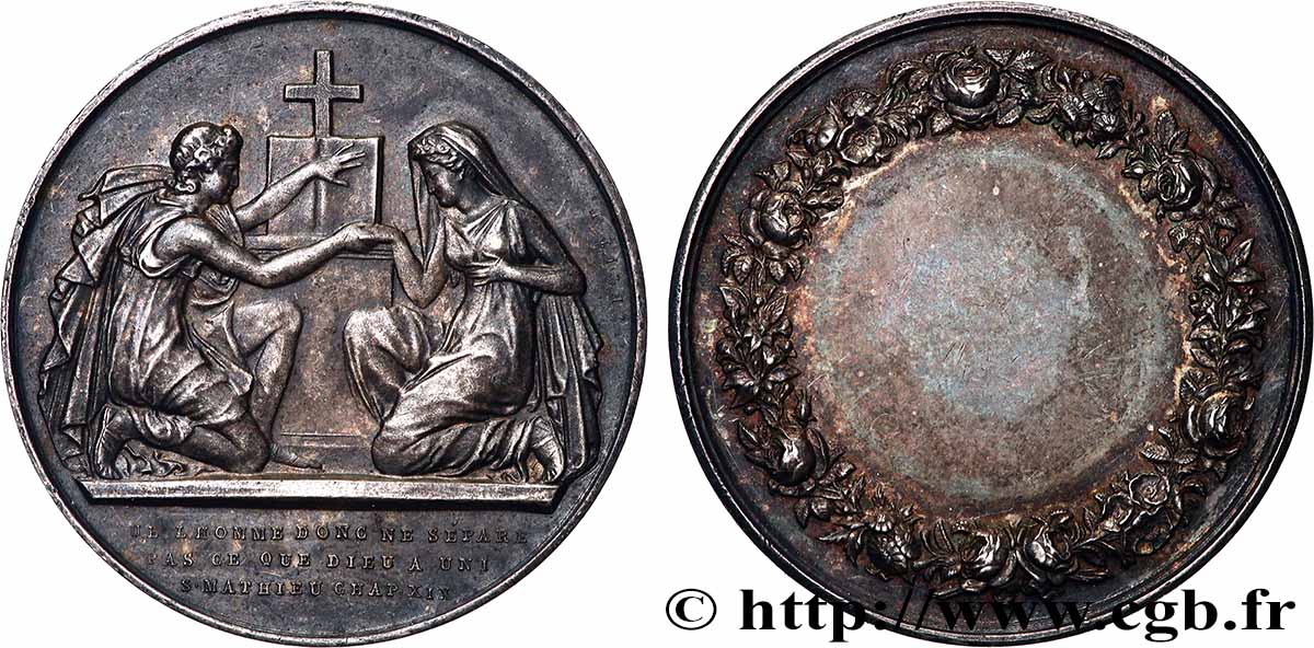 AMOUR ET MARIAGE Médaille de mariage TTB+