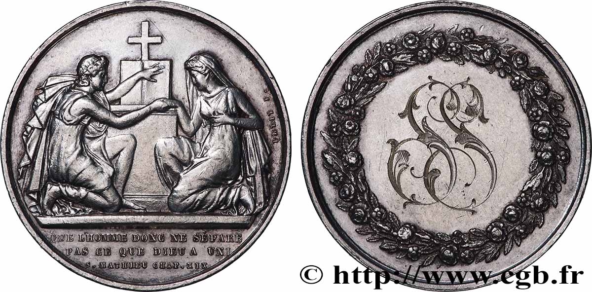 AMOUR ET MARIAGE Médaille de mariage TTB+