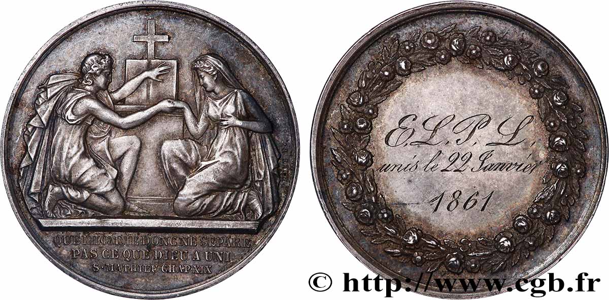 AMOUR ET MARIAGE Médaille de mariage AU