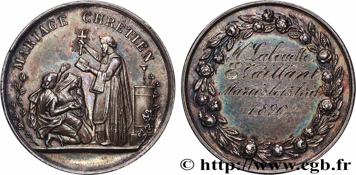 AMOUR ET MARIAGE Médaille, Mariage chrétien AU
