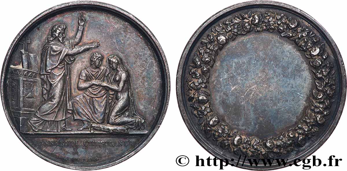 AMOUR ET MARIAGE Médaille de mariage, Connubium Christianum q.SPL