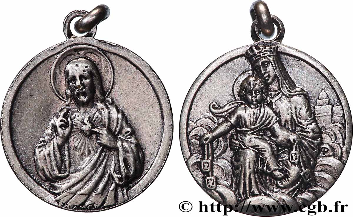 MÉDAILLES RELIGIEUSES Médaille, Sacré-Coeur de Jésus AU