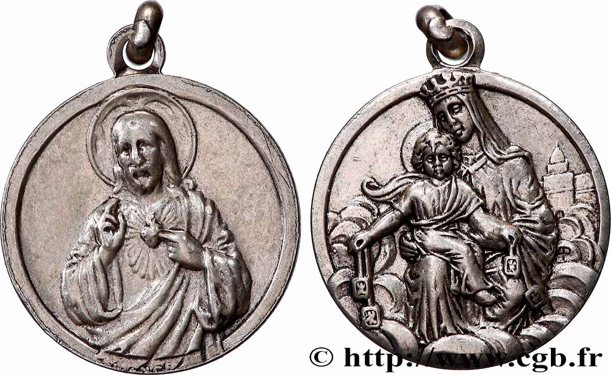 MÉDAILLES RELIGIEUSES Médaille, Sacré-Coeur de Jésus AU