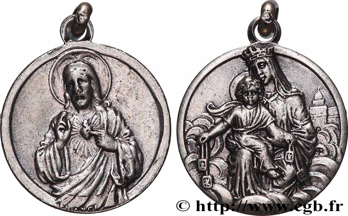 MÉDAILLES RELIGIEUSES Médaille, Sacré-Coeur de Jésus TTB+