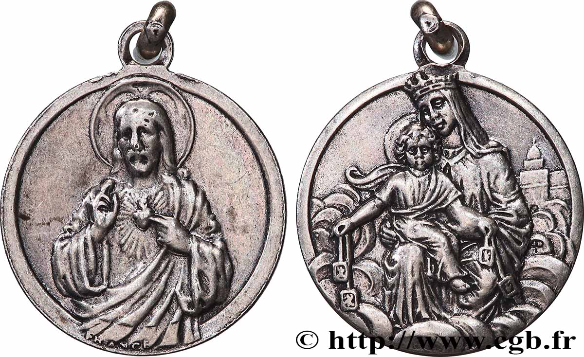 MÉDAILLES RELIGIEUSES Médaille, Sacré-Coeur de Jésus TTB+