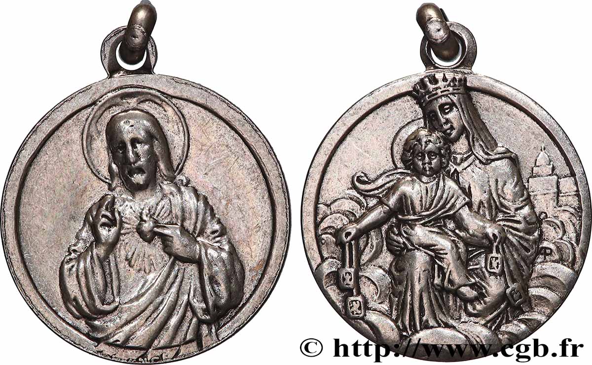 MÉDAILLES RELIGIEUSES Médaille, Sacré-Coeur de Jésus TTB+