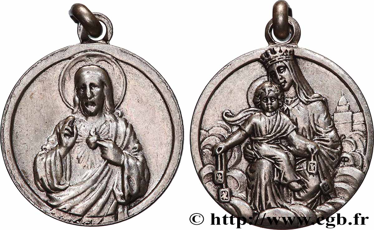 MÉDAILLES RELIGIEUSES Médaille, Sacré-Coeur de Jésus TTB+