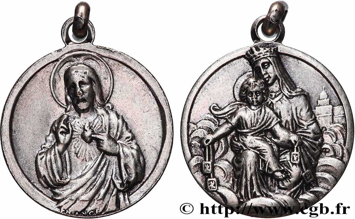 MÉDAILLES RELIGIEUSES Médaille, Sacré-Coeur de Jésus MBC+