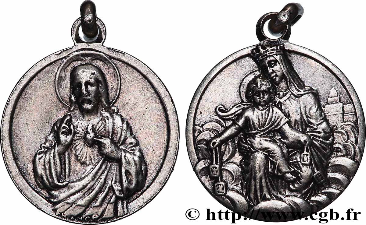 MÉDAILLES RELIGIEUSES Médaille, Sacré-Coeur de Jésus TTB+