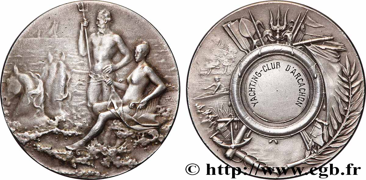 TROISIÈME RÉPUBLIQUE Médaille, Médaille du Yatching-Club d’Arcachon  TTB+