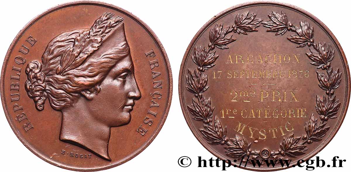 DRITTE FRANZOSISCHE REPUBLIK Médaille, Régates d’Arcachon  VZ