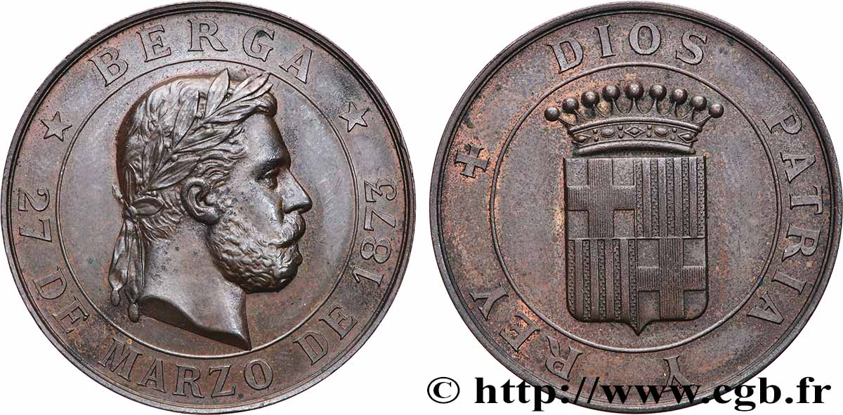 ESPAGNE - CHARLES VII Médaille, Berga SUP