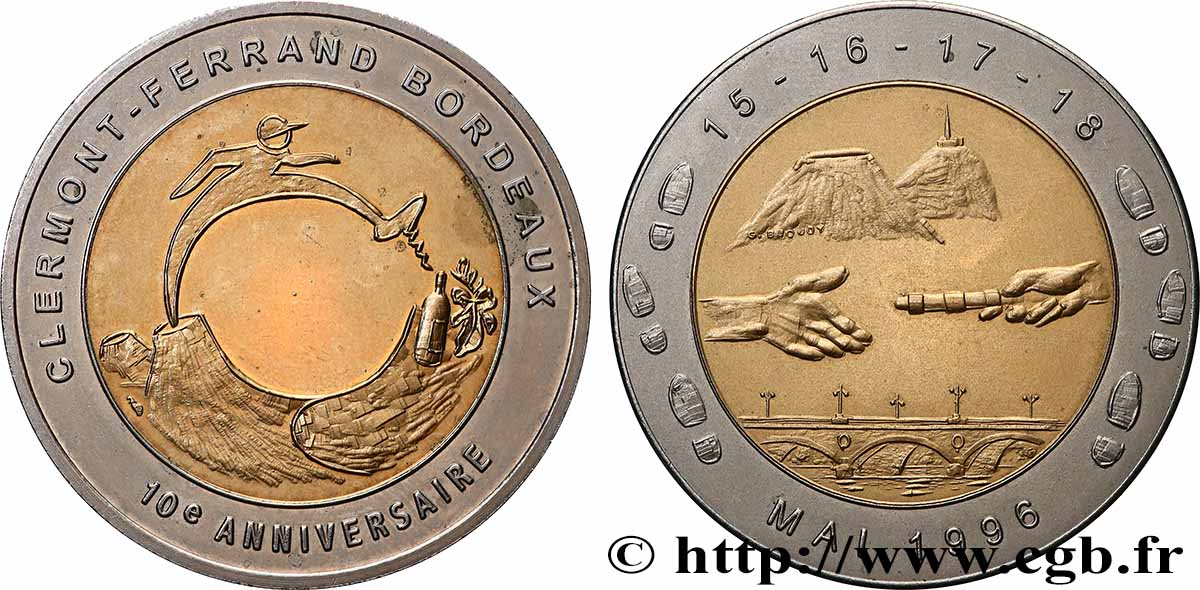 QUINTA REPUBBLICA FRANCESE Médaille, Course Bordeaux-Clermont-Ferrand SPL