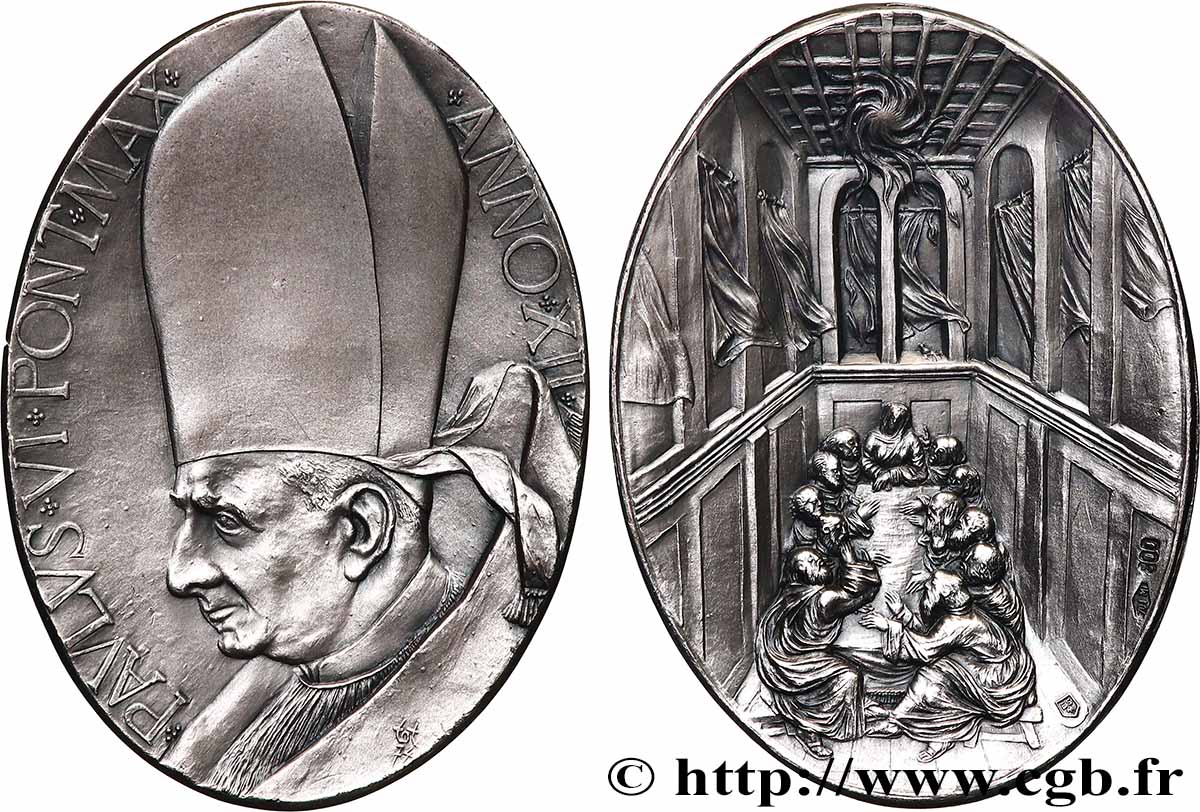 VATICAN AND PAPAL STATES Médaille, Paul VI, Pentecôte AU