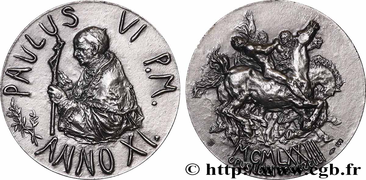 VATICAN ET ÉTATS PONTIFICAUX Médaille annuelle, Paul VI, Saint Paul SUP