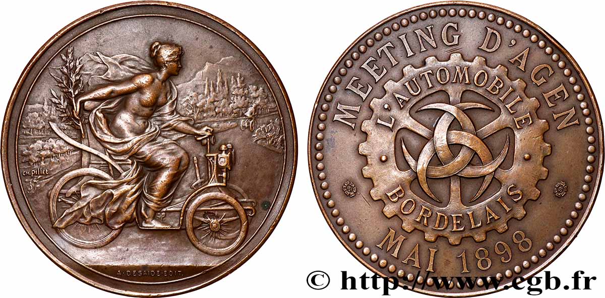 III REPUBLIC Médaille, Meeting automobile d’Agen AU