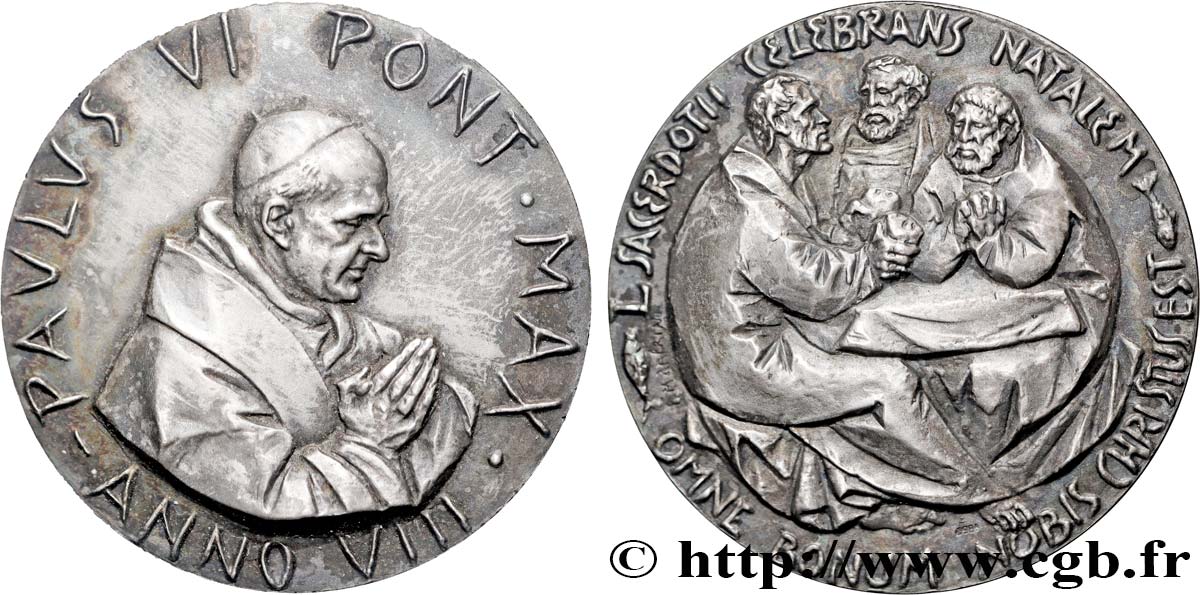 VATIKANSTAAT UND KIRCHENSTAAT Médaille annuelle, Paul VI VZ