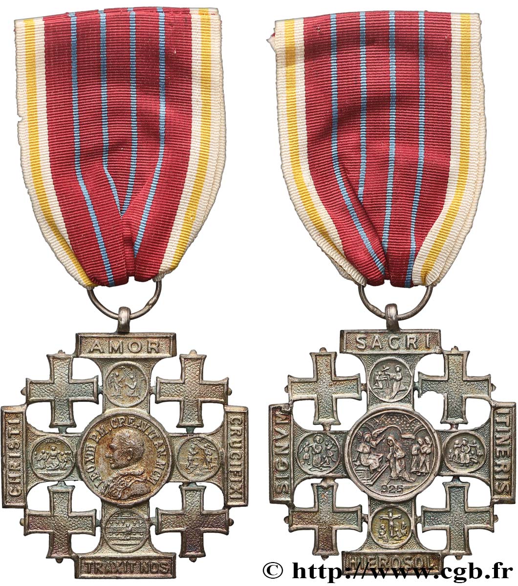 ITALIE - ÉTATS DE L ÉGLISE - LÉON XIII (Vincenzo Gioacchino Pecci) Médaille, Léon XIII, Voyage de Jérusalem AU