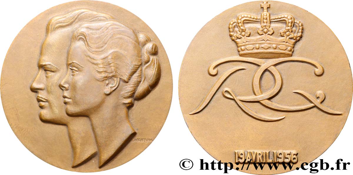 MONACO Médaille, Rainier III et Grace SPL