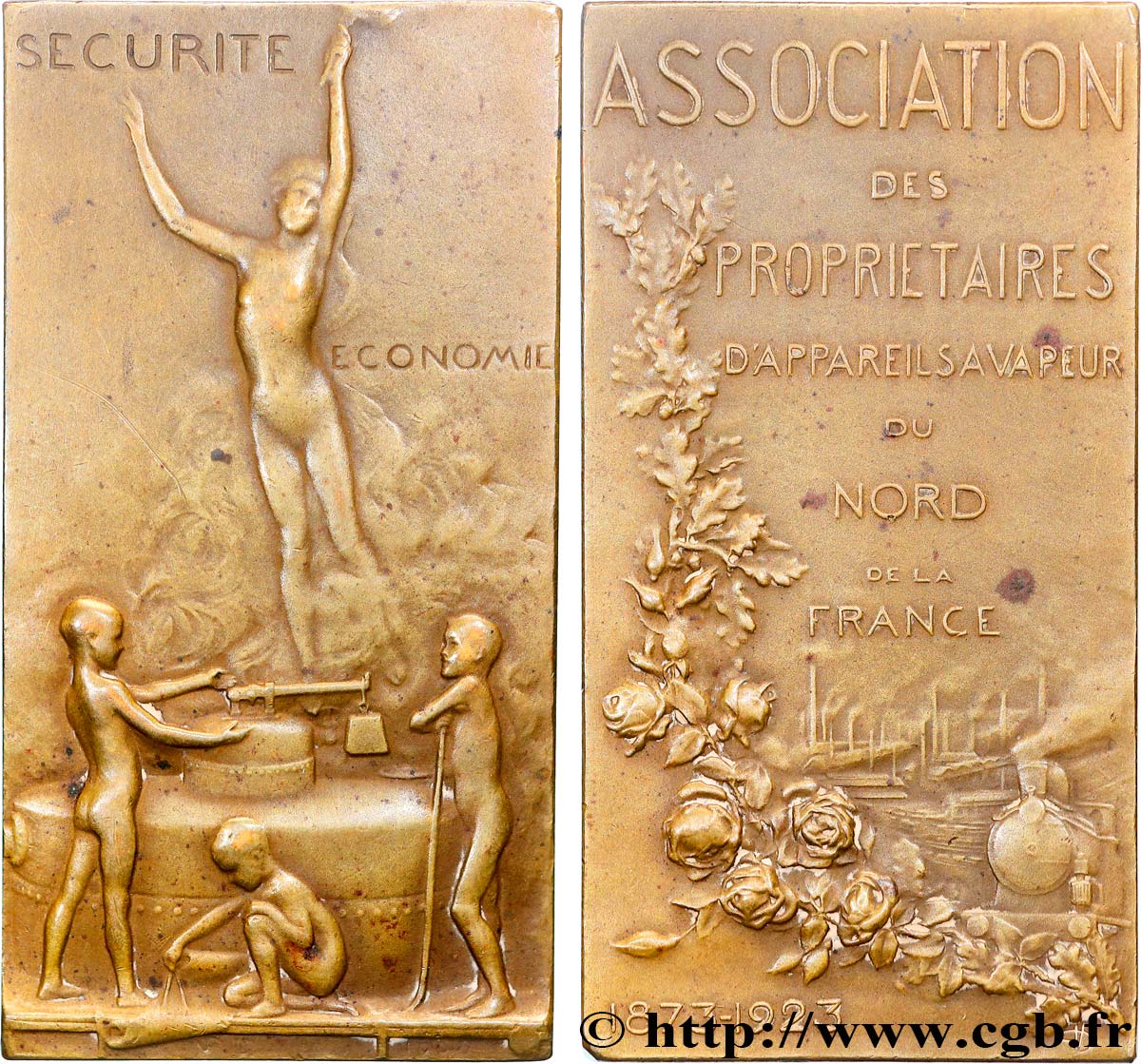 III REPUBLIC Médaille, Association des propriétaires d’appareils à vapeur du Nord de la France XF