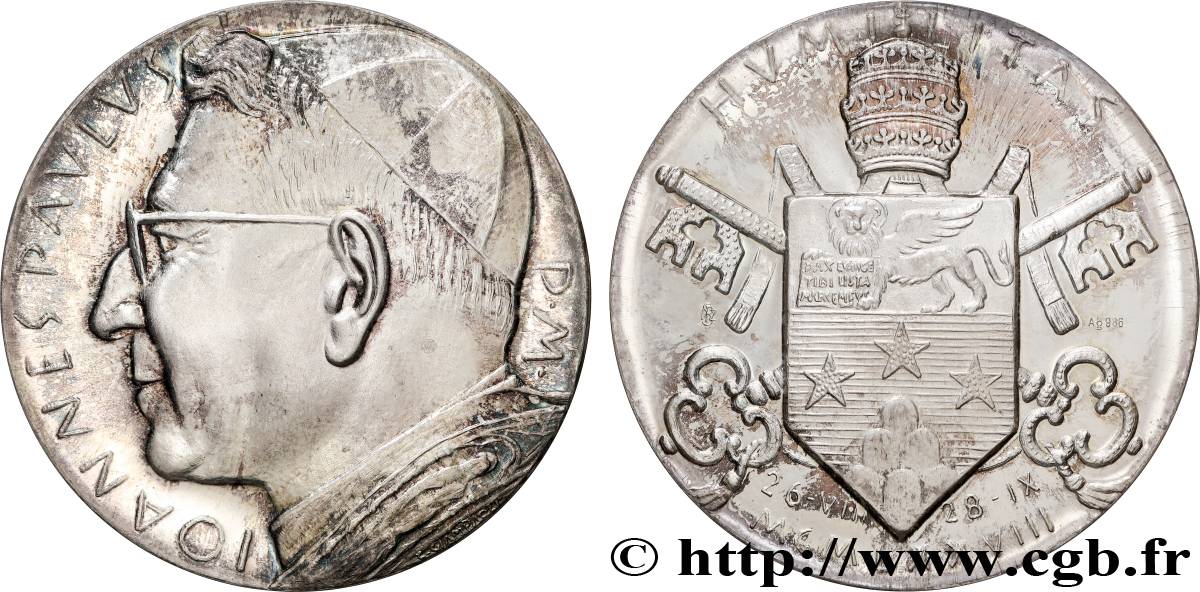 VATICANO Y ESTADOS PONTIFICIOS Médaille, Jean-Paul I, Humilitas EBC
