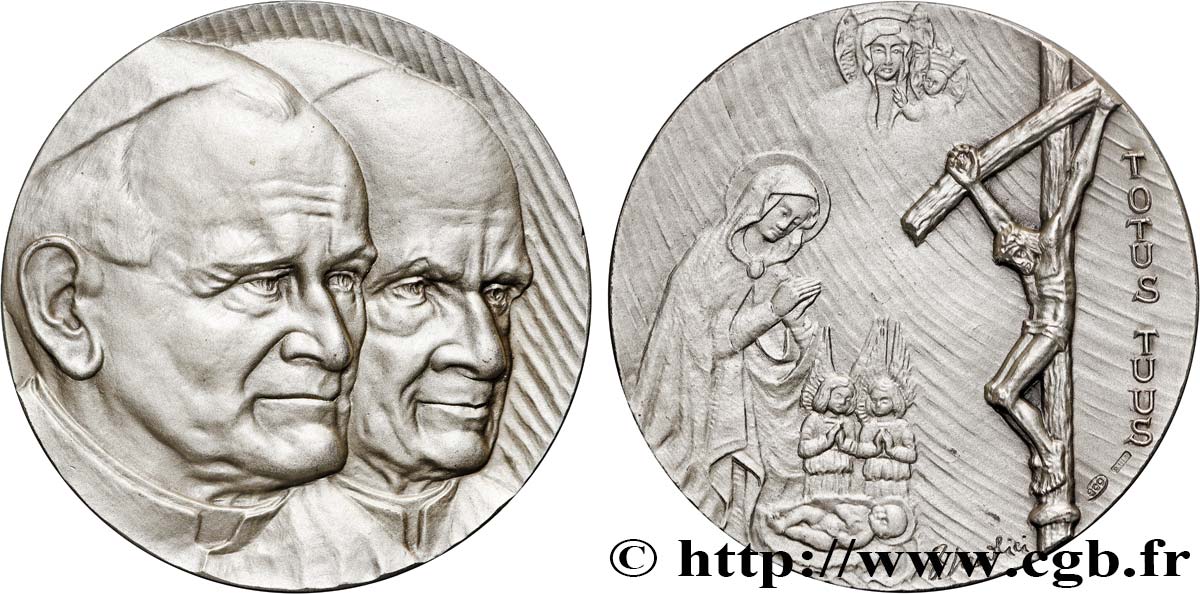 JEAN-PAUL II (Karol Wojtyla) Médaille, Tout à vous, Jean-Paul II à Brescia, n°185 EBC