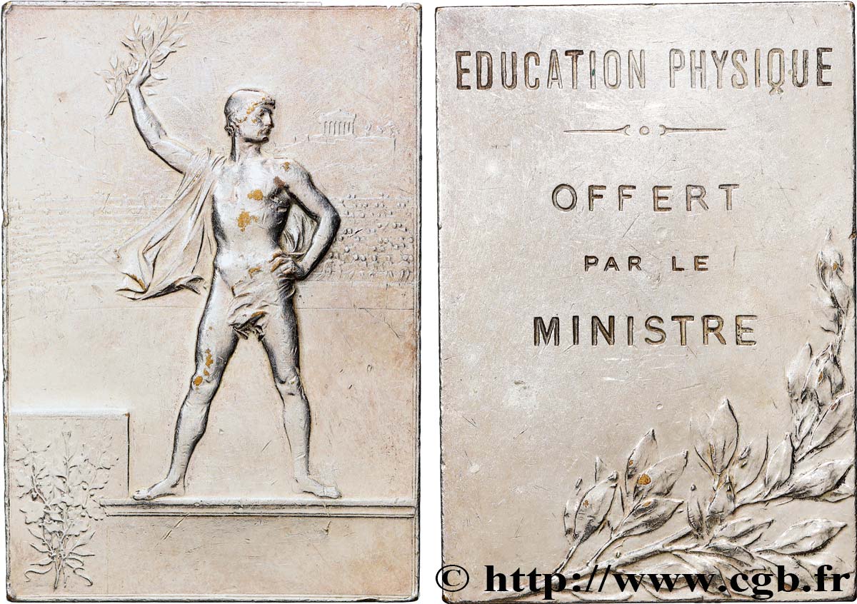 III REPUBLIC Plaquette, Jeux Olympiques XF