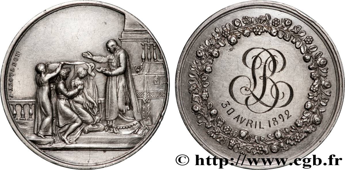 AMOUR ET MARIAGE Médaille de mariage TTB+