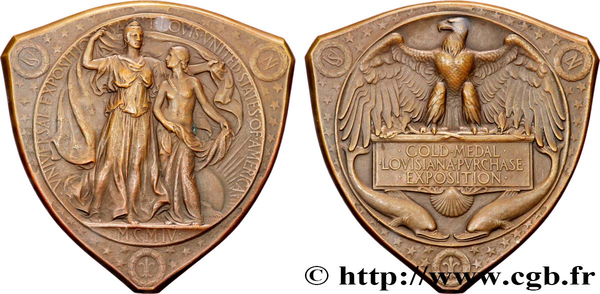 ÉTATS-UNIS D AMÉRIQUE Médaille, Louisiana Purchase Exposition, Gold medal TTB+