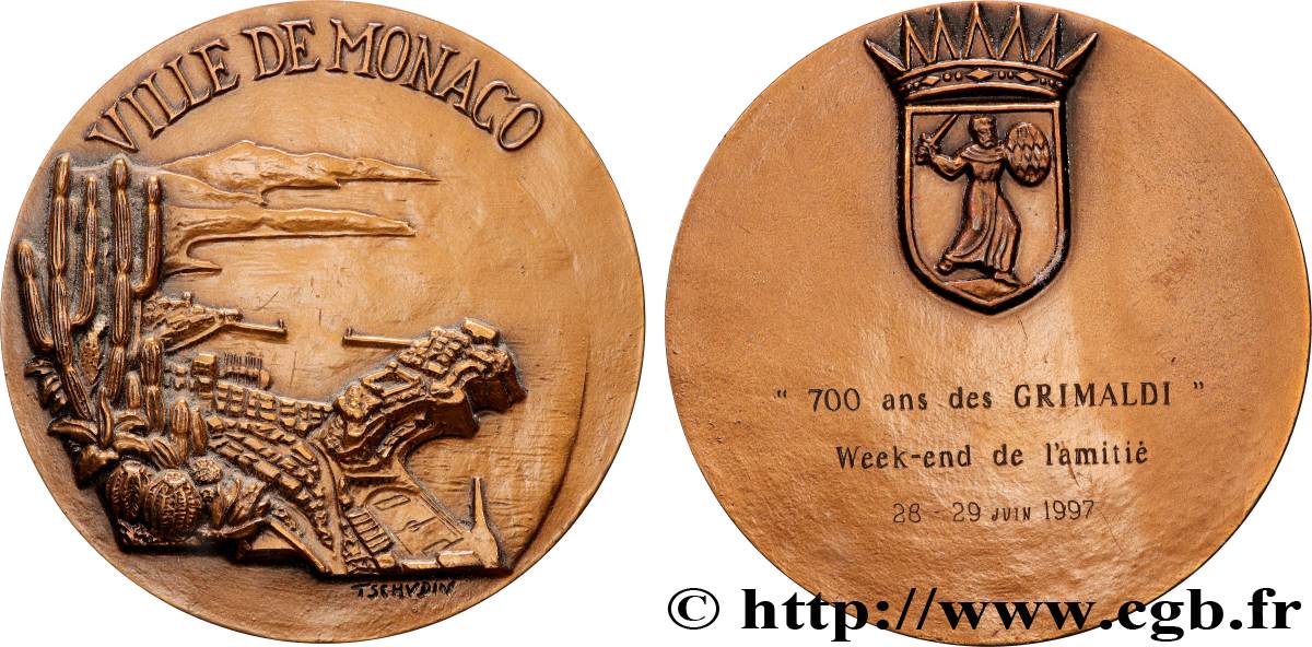 MONACO - PRINCIPATO DI MONACO - RANIERI III Médaille, 700 ans des Grimaldi SPL