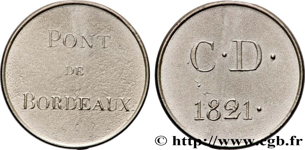 LOUIS XVIII Médaille des ouvriers du pont SUP