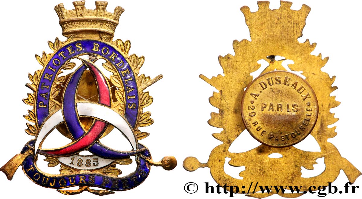 III REPUBLIC Insigne, Patriotes bordelais AU