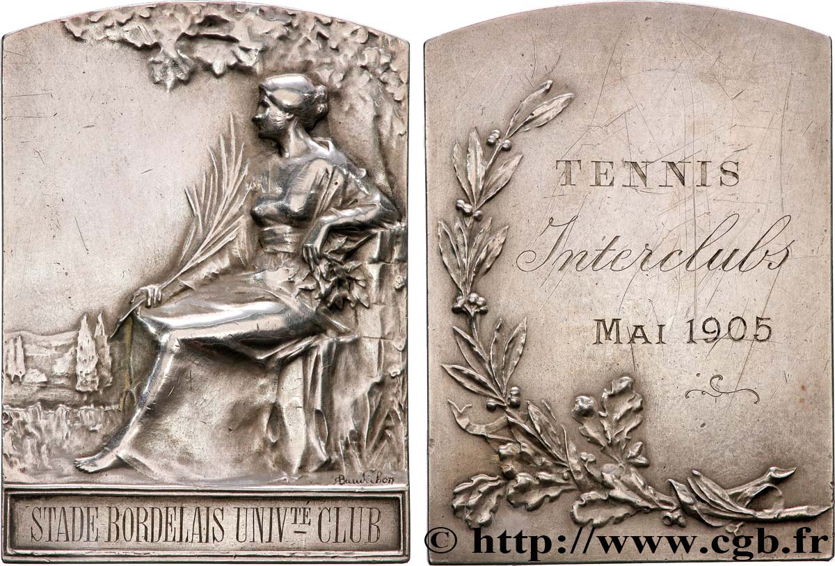 DRITTE FRANZOSISCHE REPUBLIK Plaquette, Stade Bordelais Université Club fVZ