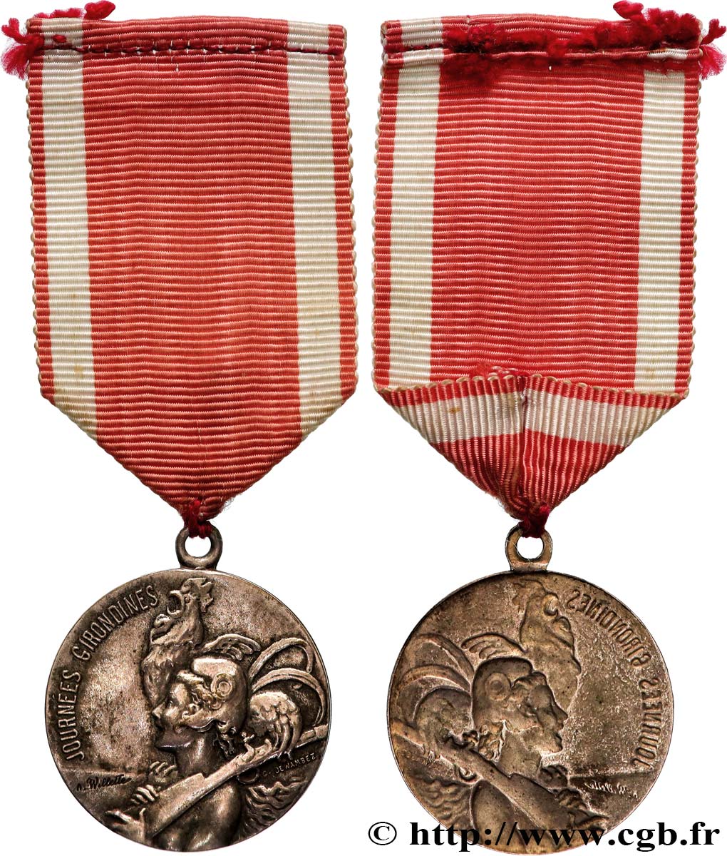 III REPUBLIC Médaille, Journée Girondines, Bractéate AU